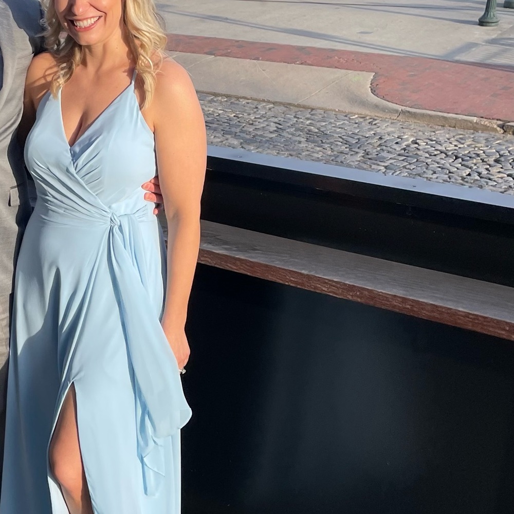 Dear Cleo bridesmaid dress. Color breeze. Style grace